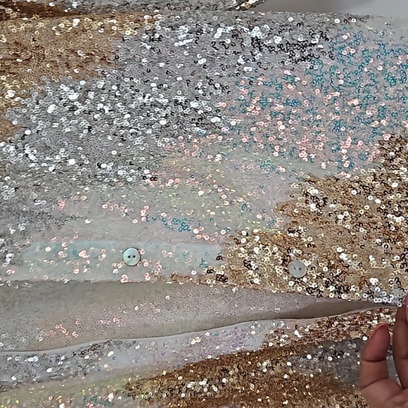 NEW 12th Tribe GENEVIEVE SEQUIN BUTTON UP AND SKIRT 2 PIECE SET Size Small - Picture 9 of 15